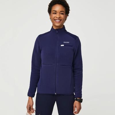 Women's On-Shift Fleece Scrub Jacket-012